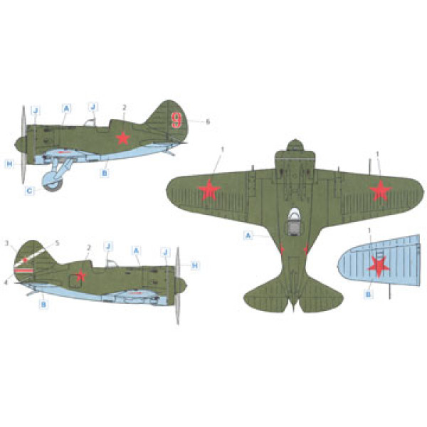  I-16 type28 WWII Soviet fighter  1/72 ICM 72073
