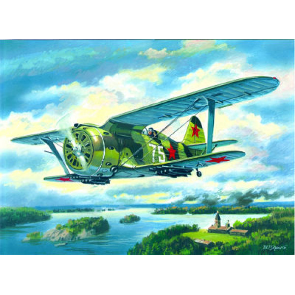  Soviet Biplane Fighter Ilyuszyn I-153 WWII  1/72 ICM 72074