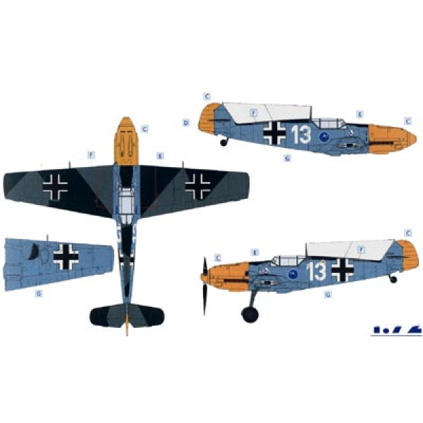 Bf -109 E -3, німецький винищувач ІІ Світової війни 1/72 ICM 72131