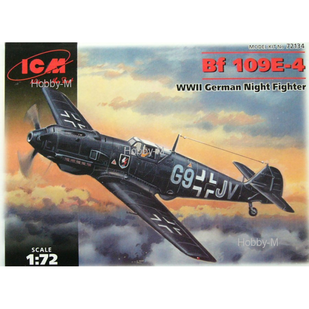 Bf -109 E -4, герм. винищувач ІІ Світ. Війни (нічний) 1/72 ICM 72134