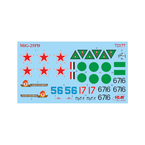 Міг-25 ПД, радянський перехоплювач 1/72 ICM 72177