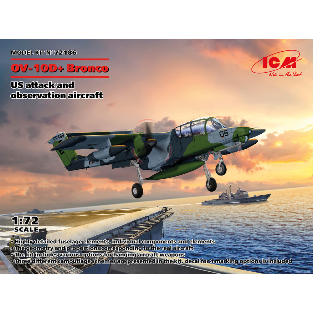 OV-10D+ Bronco Штурмовик і літак спостереження США  1/72 ICM 72186