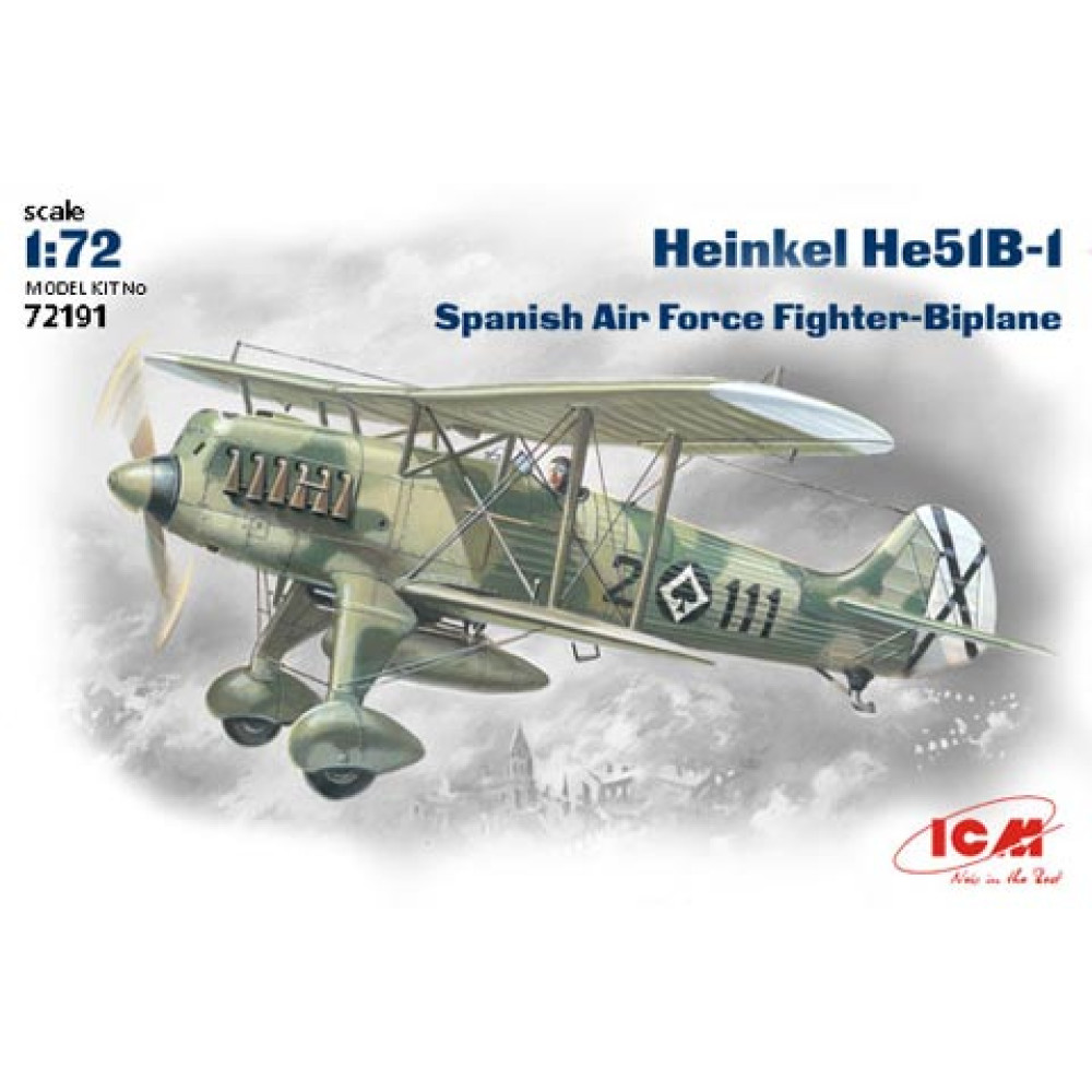 Ні-51 В-1, винищувач-біплан ВПС Іспанії 1/72 ICM 72191