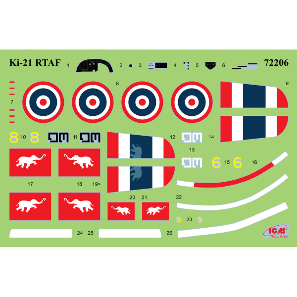 Ki-21-Ia RTAF важкий бомбардувальник, Тайланд  1/72 ICM 72206