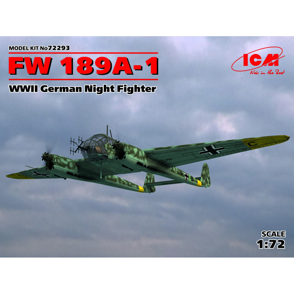 FW 189A-1, WWII German Night Fighter 1/72 ICM 72293