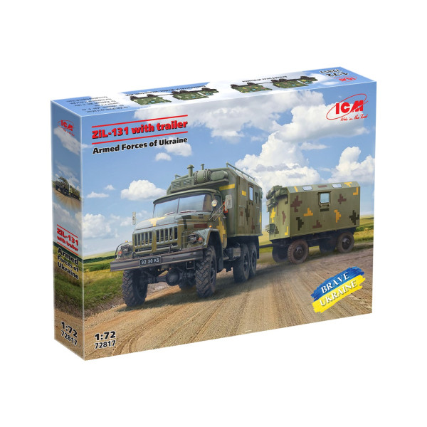 ЗіЛ-131 Військова вантажівка Збройних Сил України з причепом 1/72 ICM 72817
