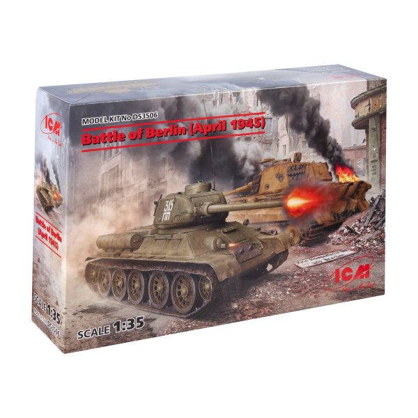 Битва за Берлін (квітень 1945 р.) (T-34-85, King Tiger) (дві моделі в наборі) 1/35 ICM DS3506