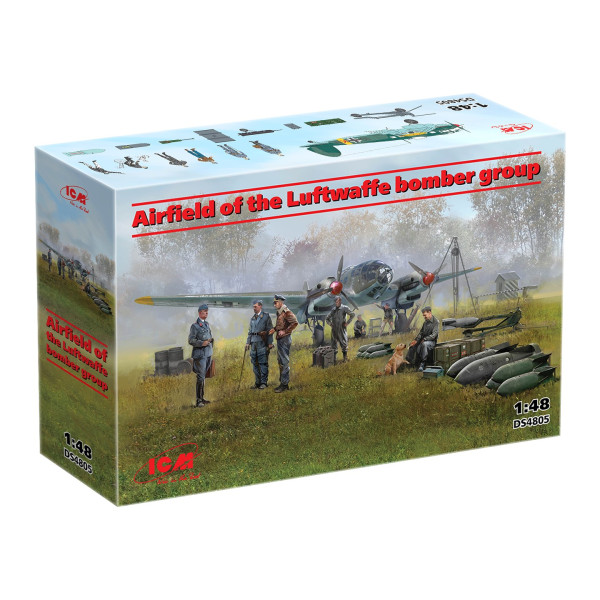 Аеродром бомбардувальної групи Люфтваффе WWII 1/48 ICM DS4805