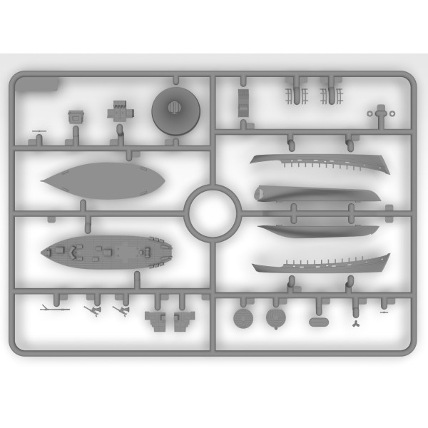 KFK Kriegsfischkutter Німецький багатоцільовий катер WWII 1/350 ICM S.018