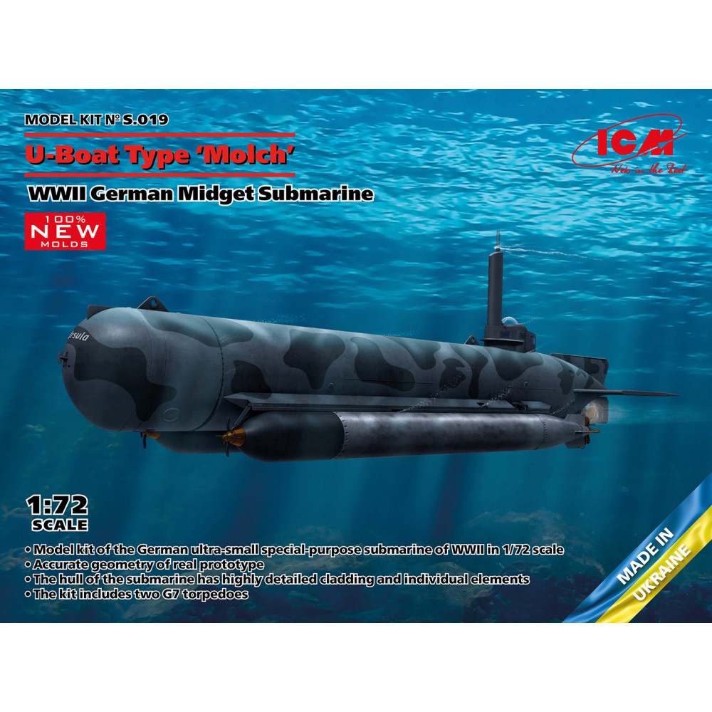 Підводний човен типу “Molch” WWII  1/72 ICM S019