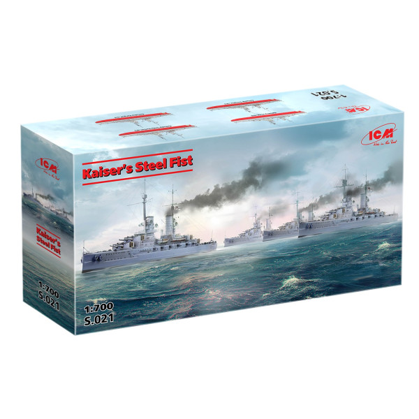 Сталевий кулак Кайзера І МВ (4 моделі в наборі) 1/700 ICM S.021