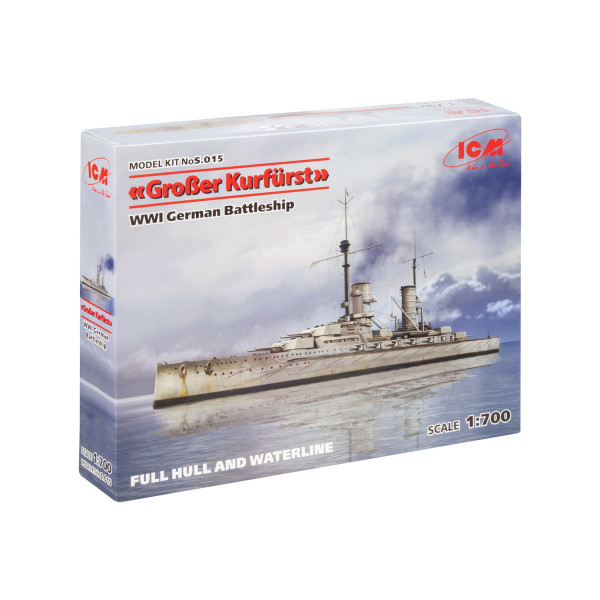 Німецький лінійний корабель "Гроссер Курфюрст", І СВ 1/700 ICM S015