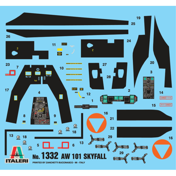 Agusta Westland AW-101 -James Bond Skyfall - 50 Jahre 1/72 Italeri  1332