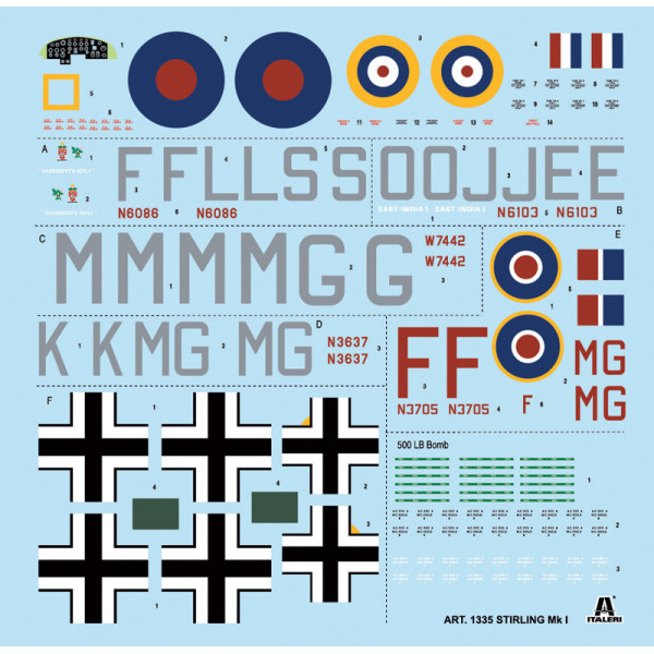 Літак Stirling Mk.I 1/72 Italeri  1335