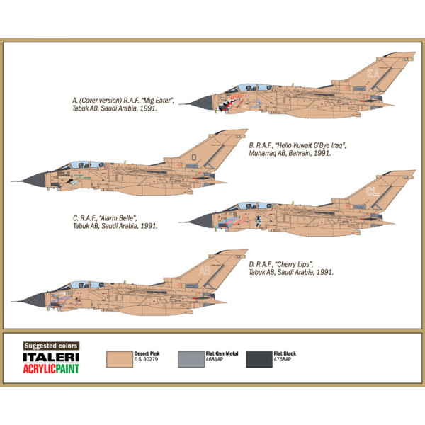 Літак Tornado GR. 1 RAG "Gulf War" 1/72 Italeri  1384