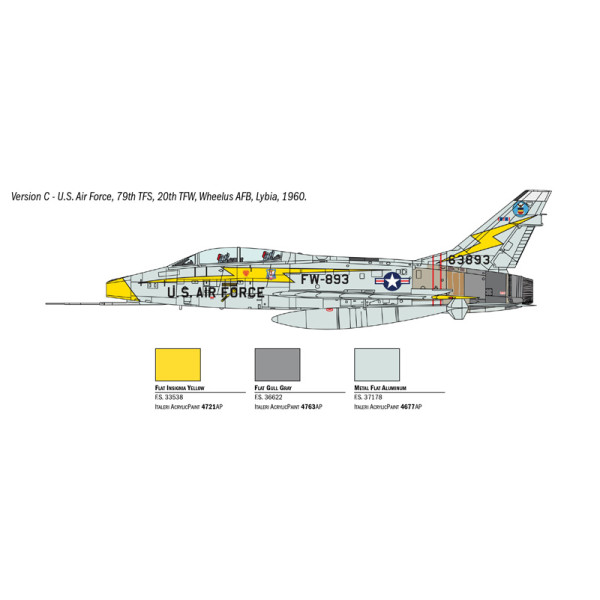 F-100F Super Sabre  1/72 Italeri  1398