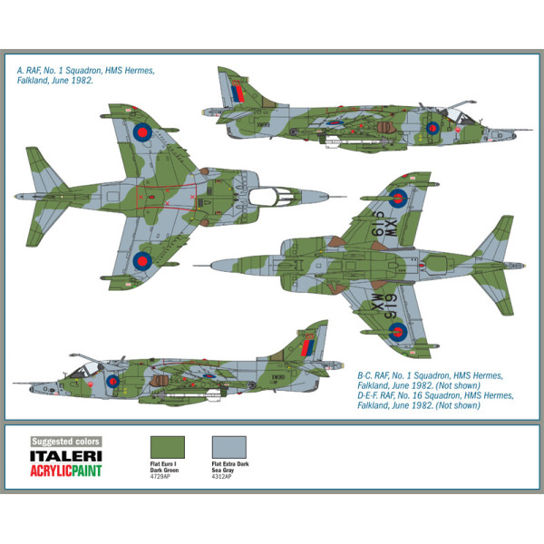 Harrier GR.3 Falklands War  1/72 Italeri  1401