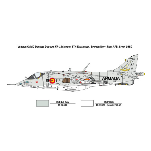 Збірна модель AV-8A HARRIER  1/72 Italeri  1410