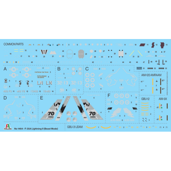 F-35A LIGHTNING II CTOL version (Beast Mode)  1/72 Italeri  1464