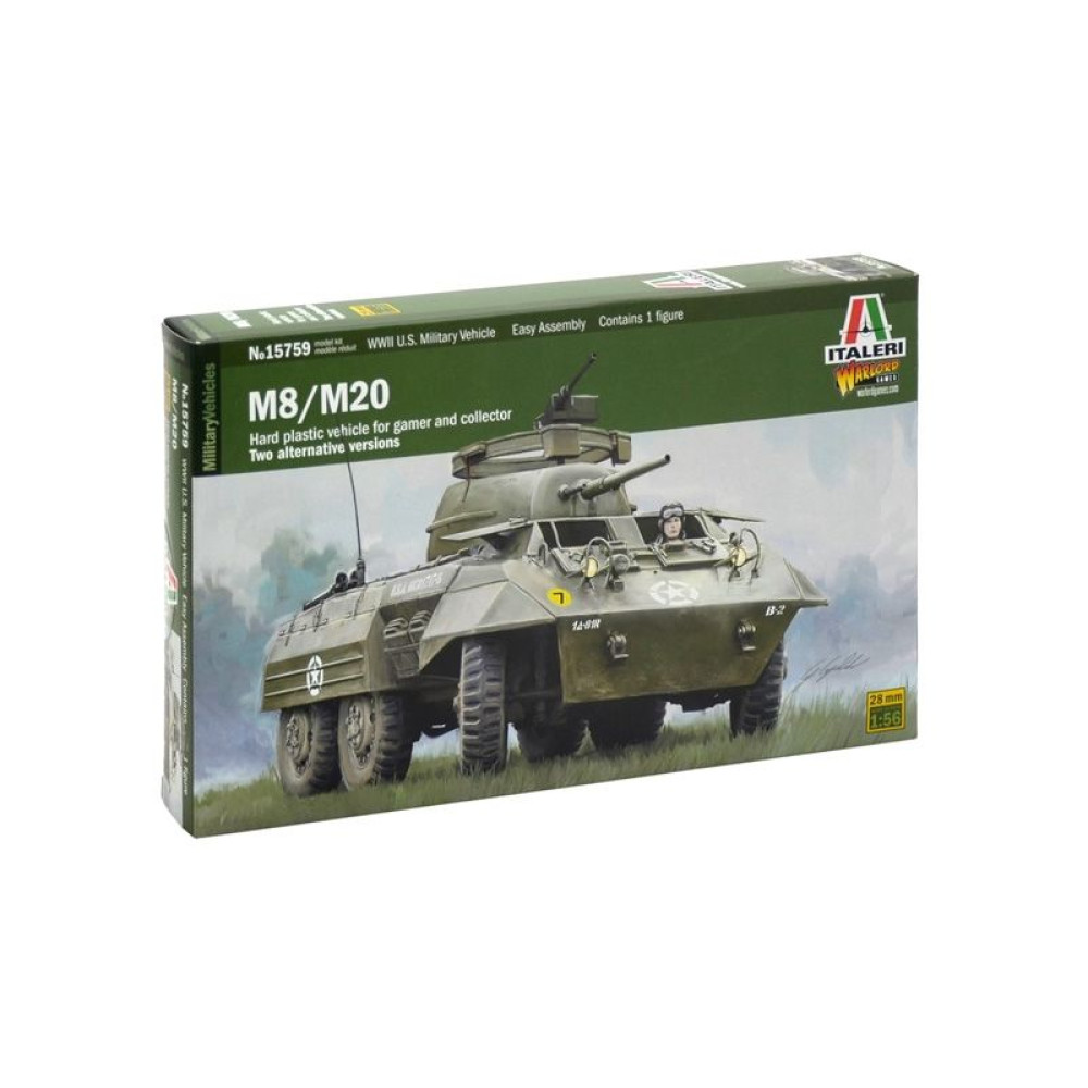 Light Armored Car M8/M20 1/56 Italeri  15759