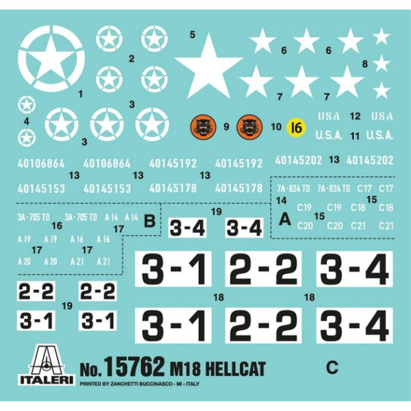 Танк M18 Hellcat 1/56 Italeri  15762