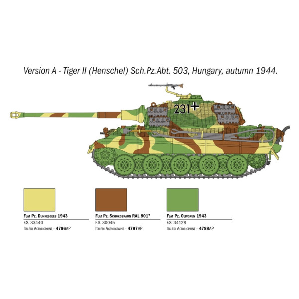 Sd.Kfz.182 Tiger II "Королівський тигр" 1/56 Italeri 15765