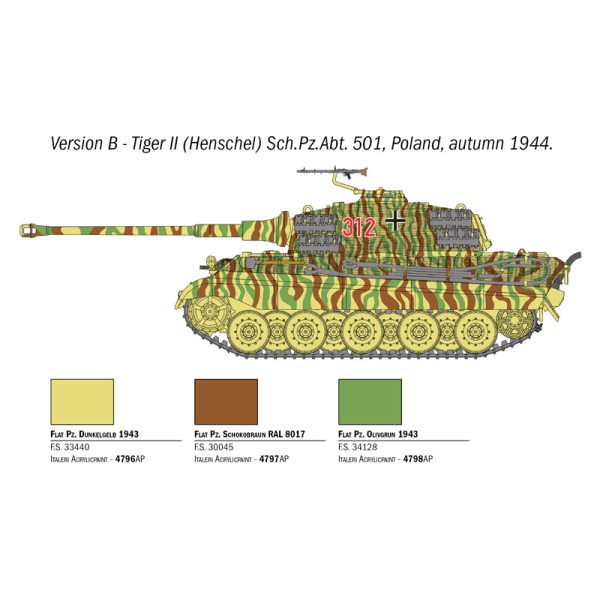 Sd.Kfz.182 Tiger II "Королівський тигр" 1/56 Italeri 15765