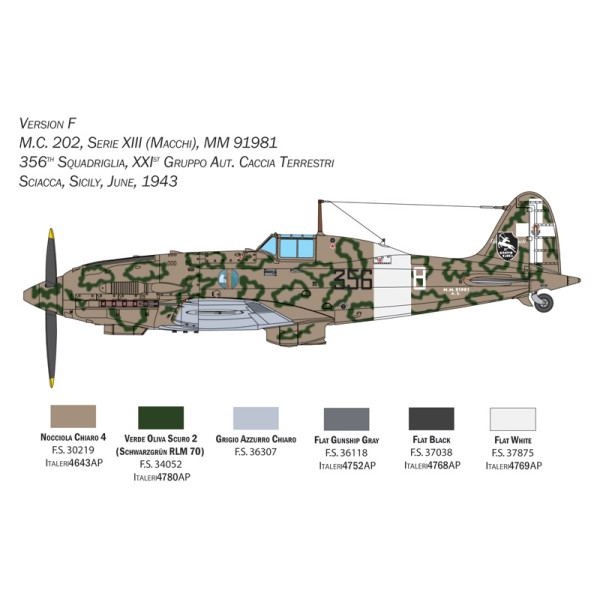 Літак Macchi MC.202 Folgore  1/32 Italeri  2518
