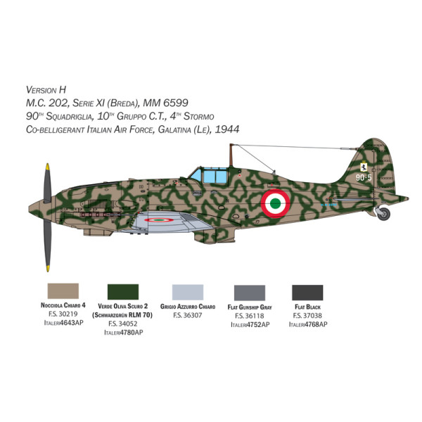 Літак Macchi MC.202 Folgore  1/32 Italeri  2518
