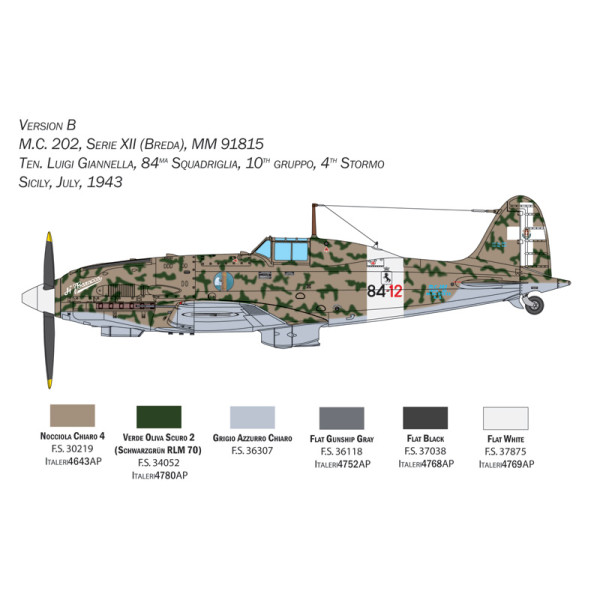 Літак Macchi MC.202 Folgore  1/32 Italeri  2518