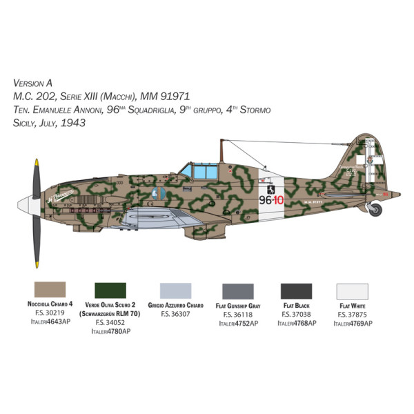 Літак Macchi MC.202 Folgore  1/32 Italeri  2518