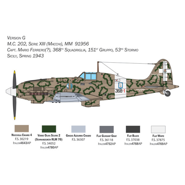 Літак Macchi MC.202 Folgore  1/32 Italeri  2518