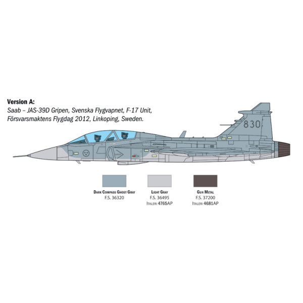 Літак  JAS-39D GRIPEN TWIN SEATER 1/48 Italeri  2664