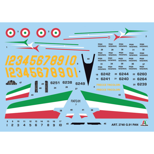 Fiat G.91 P.A.N. preserie 1/48 Italeri  2740