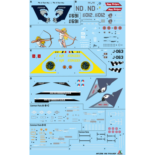 F-16 A Fighting Falcon 1/48 Italeri  2786