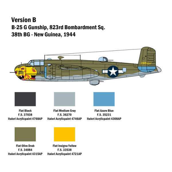 Бомбардувальник B-25G Mitchell 1/48 Italeri 2787