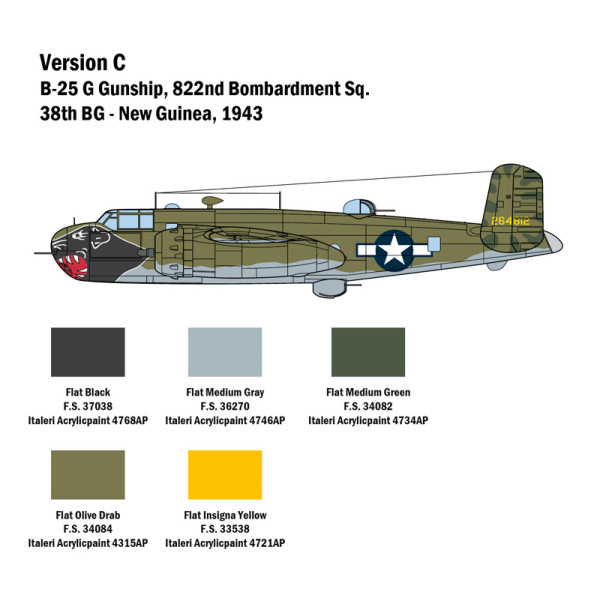 Бомбардувальник B-25G Mitchell 1/48 Italeri 2787