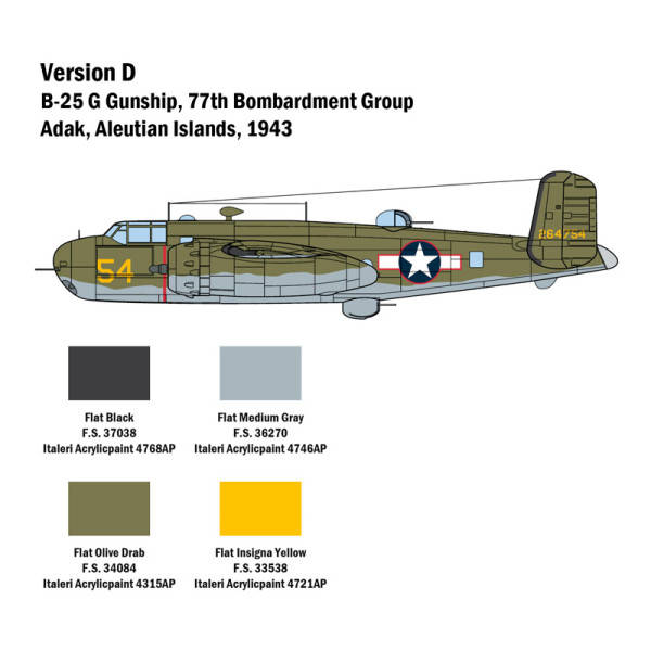 Бомбардувальник B-25G Mitchell 1/48 Italeri 2787