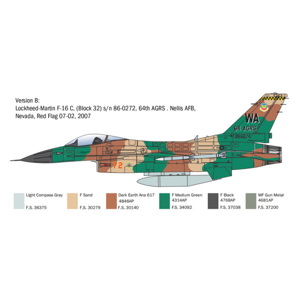 F-16C Fighting Falcon 1/48 Italeri  2825