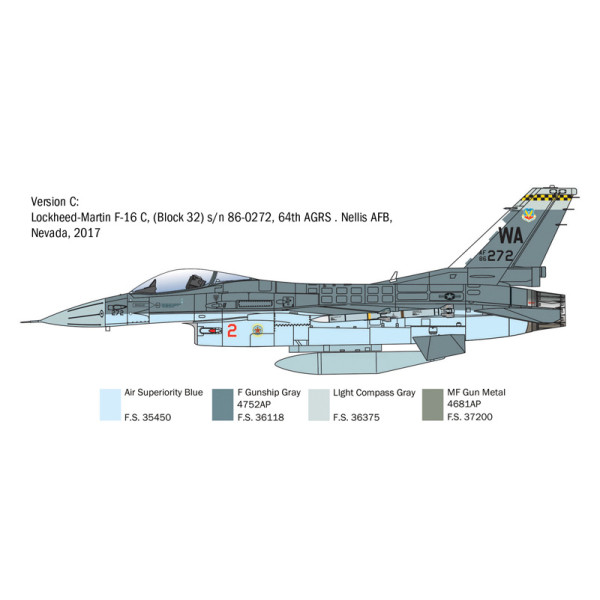 F-16C Fighting Falcon 1/48 Italeri  2825