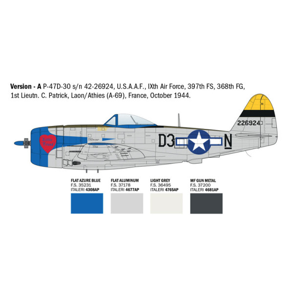 Винищувач P-47D Thunderbolt 1/48 Italeri  2835
