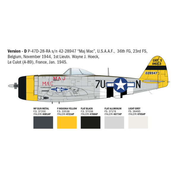 Винищувач P-47D Thunderbolt 1/48 Italeri  2835