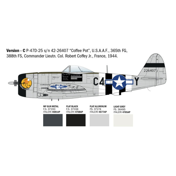 Винищувач P-47D Thunderbolt 1/48 Italeri  2835