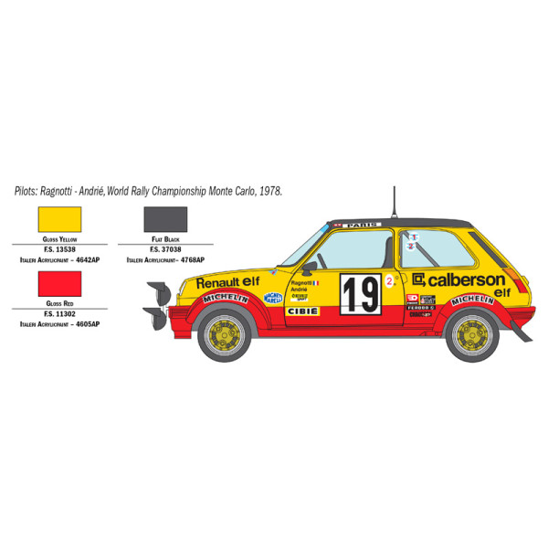 Гоночний автомобіль Renault R5 Alpine Rally 1/24 Italeri 3652
