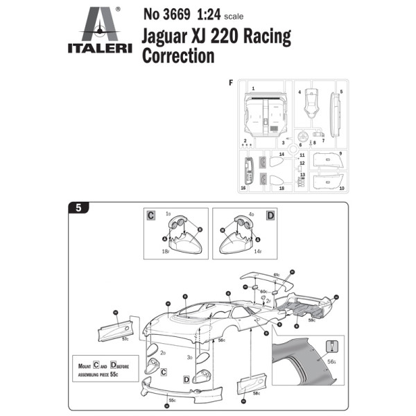  Jaguar XJ 220 Racing 1/24  Italeri 3669