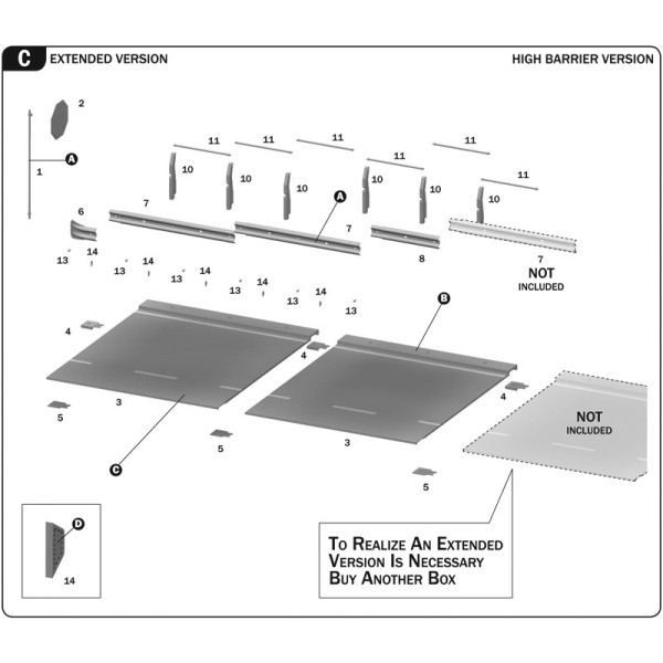 Guard Rail and Road Section for Display 1/24 Italeri 3864
