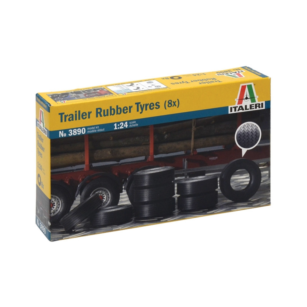  Trailer Rubber Tyres 1/24 Italeri 3890