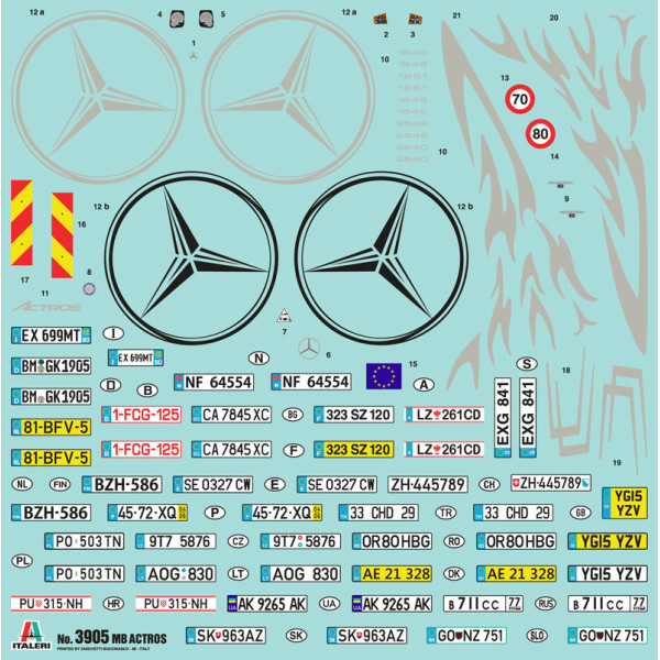 Автомобіль Mercedes Benz Actros MP4 Gigaspace 1/24 Italeri  3905