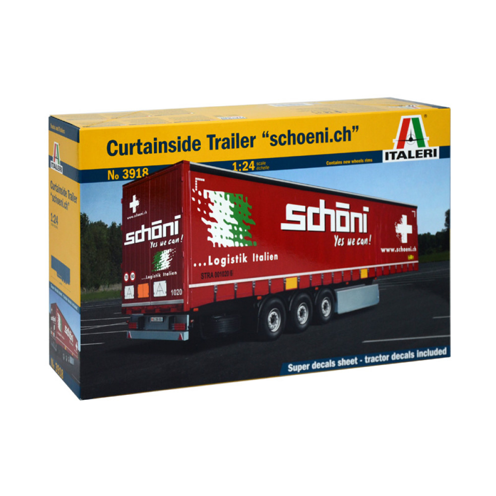 CURTAINSIDE TRAILER "Schoeni.ch" 1/24 Italeri  3918