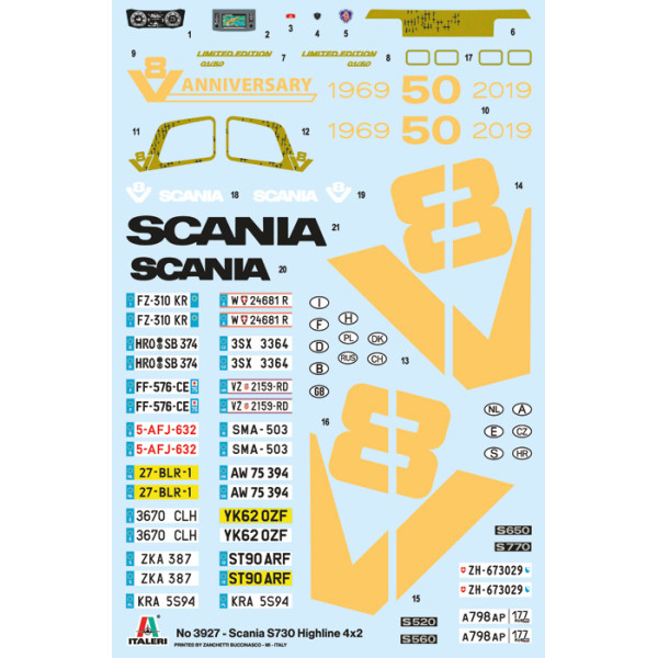 Scania S730 HIGHLINE 4x2 1/24  Italeri 3927
